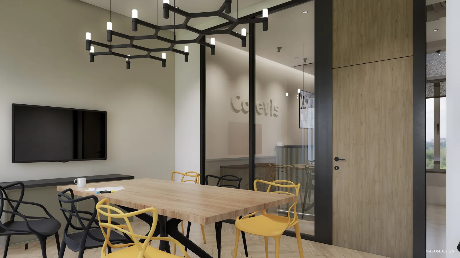 Des bureaux qui accueillent — Salle de réunion · Vue 3
