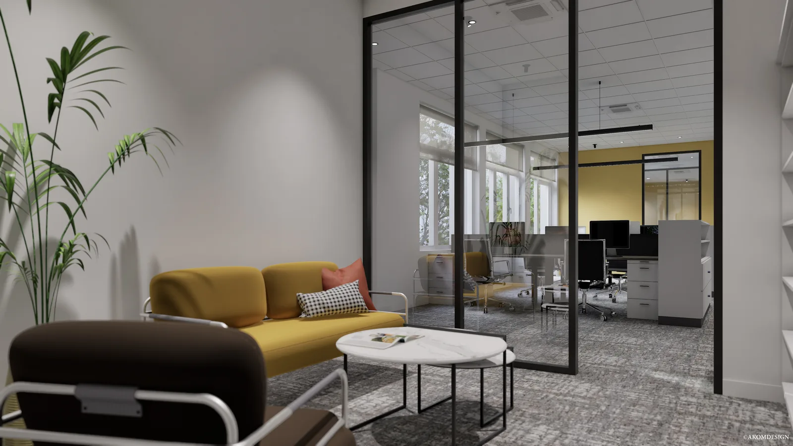 Des bureaux qui accueillent — Le salon · Vue 7