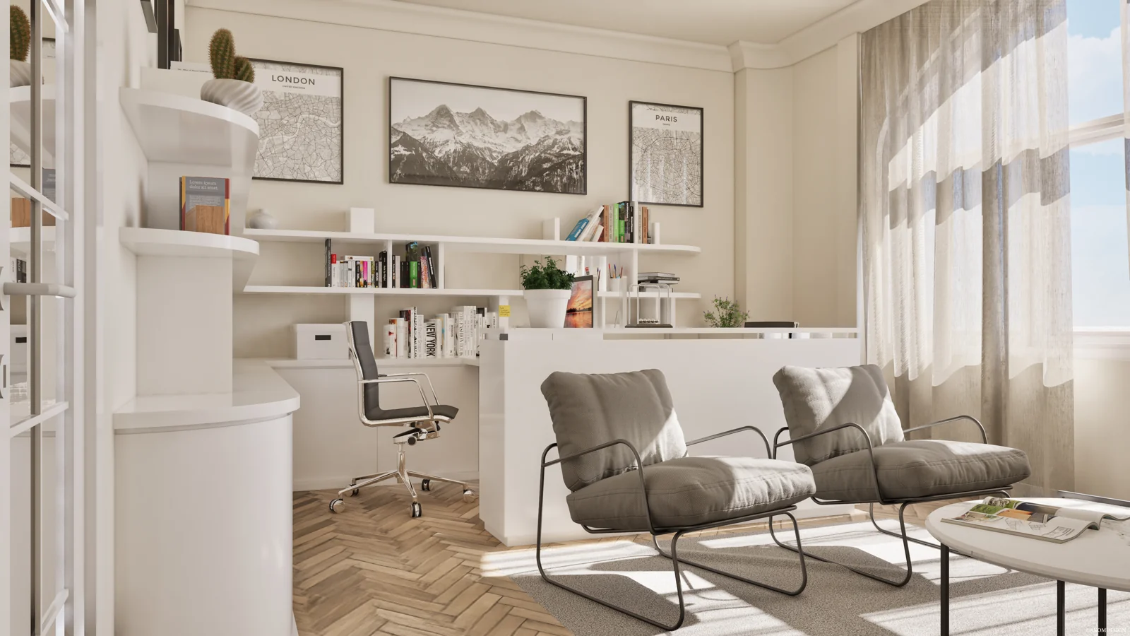 Un salon autour des livres — Mobilier & usages · Vue 2
